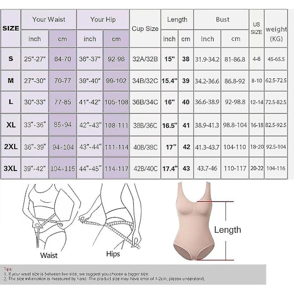 Skulptande sömlös magekontroll Body Shaper XL Brun