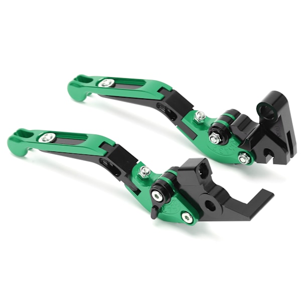 2 stk Motorsykkel Brems- og Clutchspaker Justerbare CNC Aluminium Legering Erstatning for YAMAHA XJ6 DIVERSION 2009‑2015 Grønn