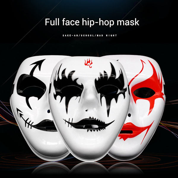 Halloween Skräck Clown Masker Plast Maskerad Fest Mask Skrämmande Clowner Carnival Mask