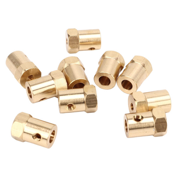 Hexakobling 6mm messing fleksibel koblingsled til RC bildæk Aksel 10 stk