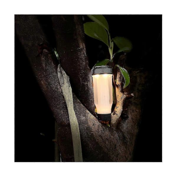 Utendørs campinglamper Retro LED bærbare minicampinglamper Superlysende dekorative lamper whiteBlack