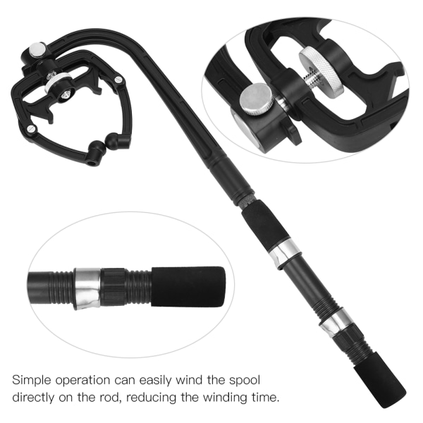Bärbar PVC fiskelina Winder Tool Spinnrulle Spool Spooling Station System Tackle