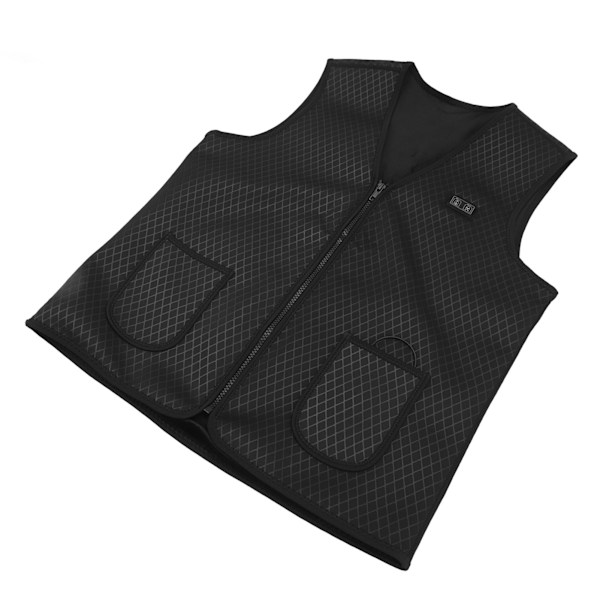 Opvarmet Vest med USB-port Sort Dual Control 7 Zone Varme Smart Varmevest til Udendørs Motorcykel Camping XL