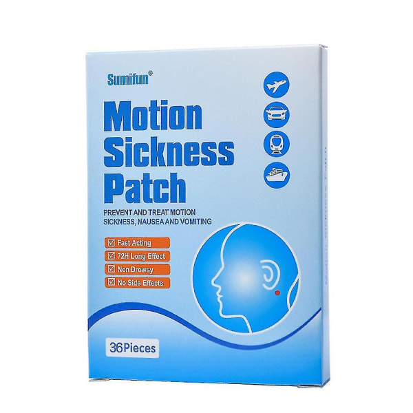 1/2 Pack Motion Sickness Patch Matkapahoinvointia estävä pahoinvointi, oksentelu lääketieteelliset tarrat 1pcs