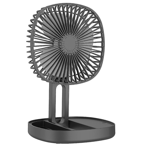 Ny Desktop Veggmontert Mini Fan Oppladbar Folding Fan Usb Fan grey set 2