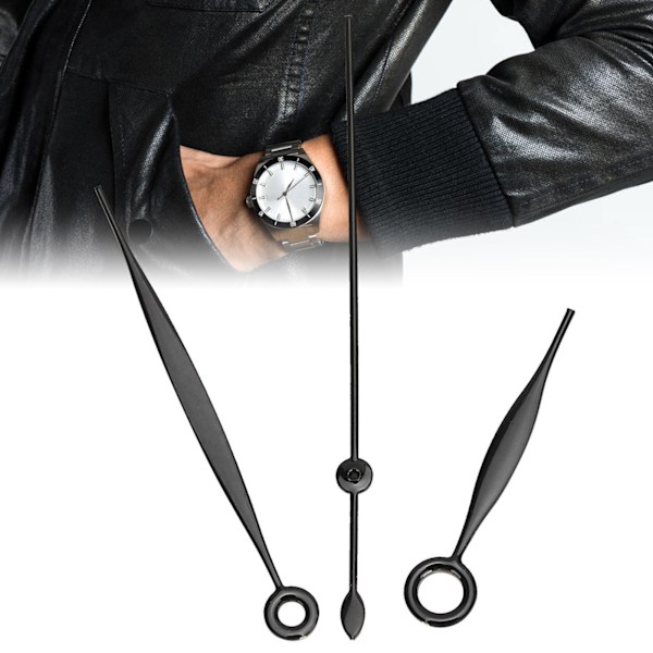 T41 Men Watch Hour Minute Second Hands Watch Needles Passar för ETA2824 Movement Black