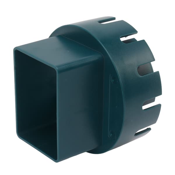 Downspout Adapter Plastic Drain Adapter Downspout Converter Replacement Connection with Screws Green S 2x3in