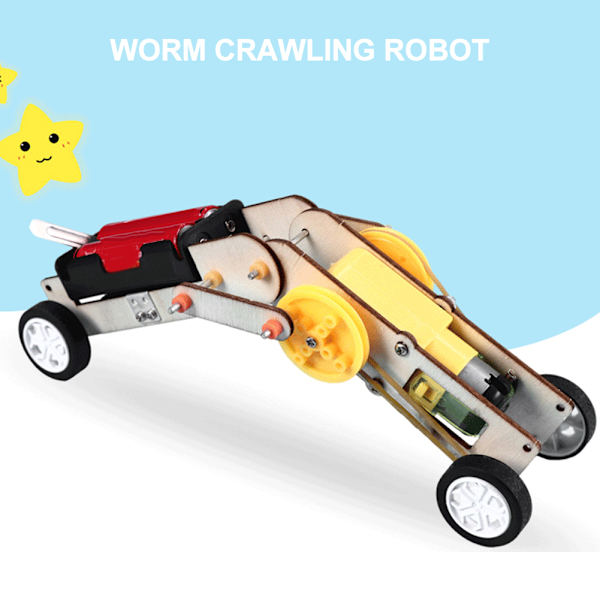 Gør-det-selv maskecrawler robotmodel Uddannelsesstuderende Videnskabseksperiment Legesæt Ormcrawlerobot