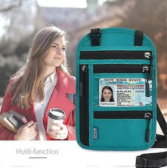 Rejsepunge til kvinder og mænd, opbevarer værdigenstande Blue
