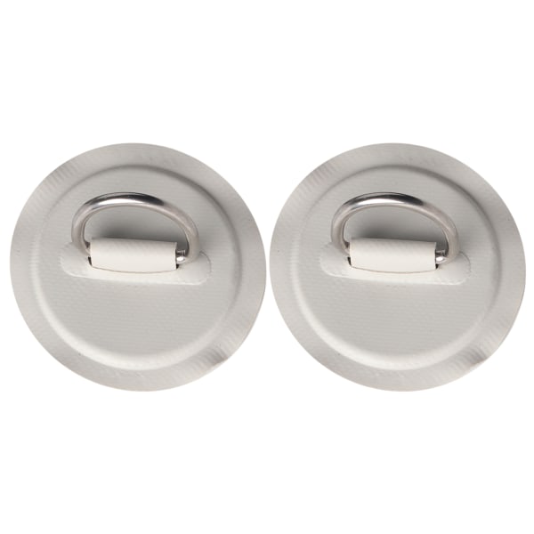 2 stk. oppustelig bådkajak D-ring Pad Patch PVC marine rustfrit stål fast spænde (grå)