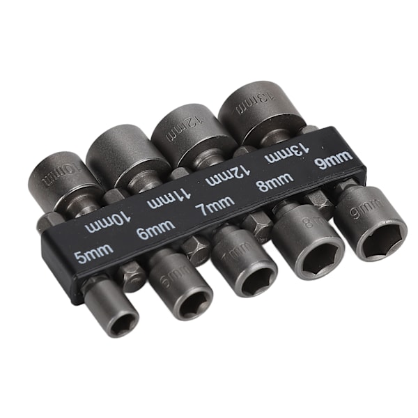 9 stk Socket Bits 1/4in Hex Skaft Krom Vanadium Stål Skruetrækker Sokkel med Opbevaringsholder