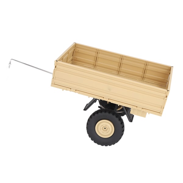 RC-auton perävaunu kaukosäätimellä, lastinkuljetus P06 Unimog -mallin RC-autolle, varaosat ja tarvikkeet, keltainen