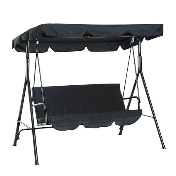 Vattentät Swing Seat Top Cover Outdoor Regntätt Slitstarkt Anti Dust Protector Svart