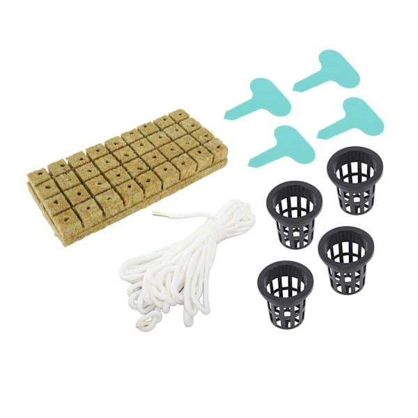 72 set 1 tums stenullskuber med 2 tums nätkrukor för hydroponik odlingssystem Bra vattenabsorption Hydroponics nätkopp för hemmet