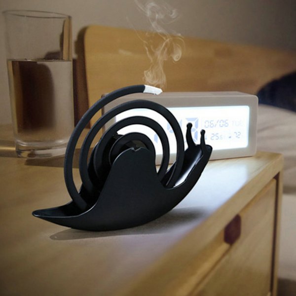 Metall Myggspiralholder Snegledesign Brannsikker Myggspiralholder Hjemmebord Skrivebordsdekorasjoner for utendørs bruk innendørs