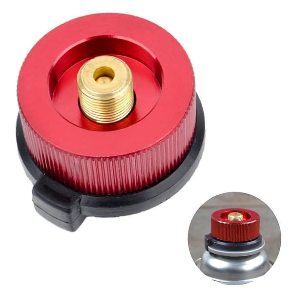 st campingköksadapter propanadapter lindalventil butanbehållare adapter cylinder gaspatron Red