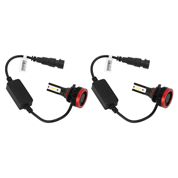 2 stk Bil LED-frontlys DC12V IP68 Beskyttelse 6500LM 6000K Frontlys Universal for Kjøretøy med 9005 Grensesnitt
