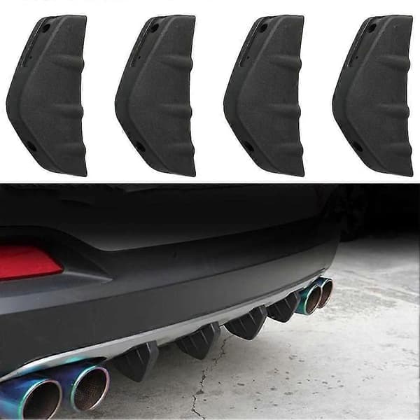 4 stk bil bakre støtfanger diffusor ripebeskyttelse beskyttelse støping trim spoiler
