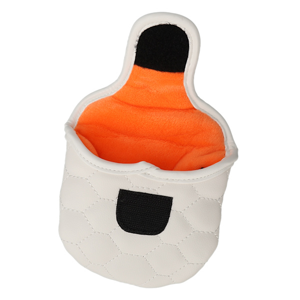 PU Golf Club Head Cover Vit Golf Head Cover Golf Putter Headcover för Golfer Lovers Halvcirkel