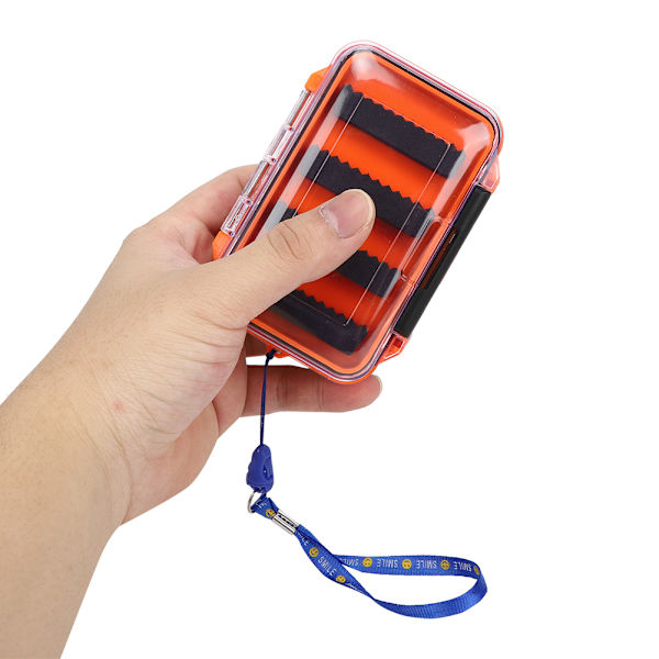 Bärbar förvaringslåda för fiskkrok i plast Flugfiske lockbete Container Tackle tillbehör