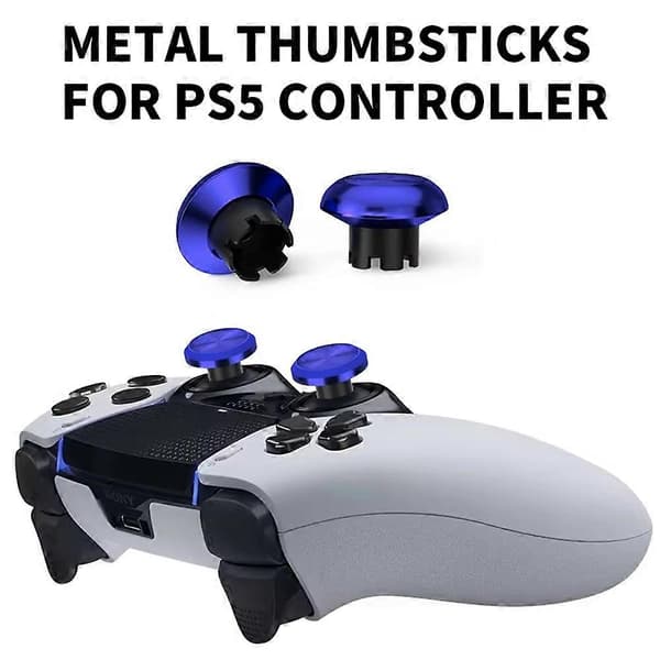6-i-1 metallbeskyttelse for tommelspaker for Edge Series Controller, 6 utskiftbare joysticker, gull Gold