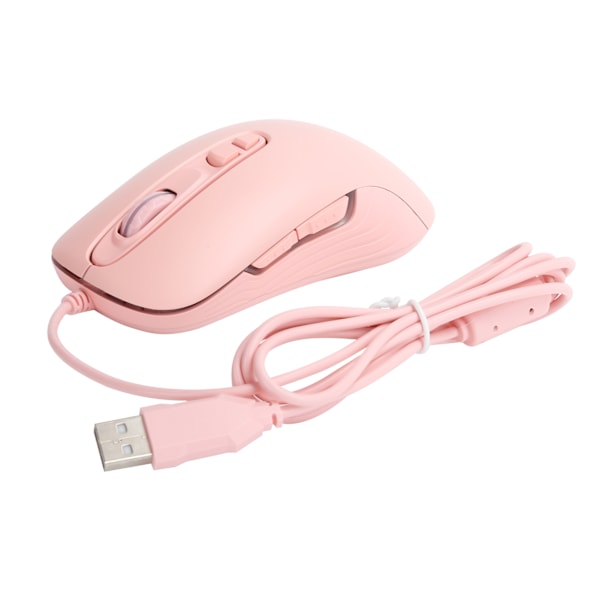 Ajazz Trådbunden Mus 6-Hastighets DPI-Driven Justerbar 7 Knapp Plug and Play Dator Extern Enhet Rosa