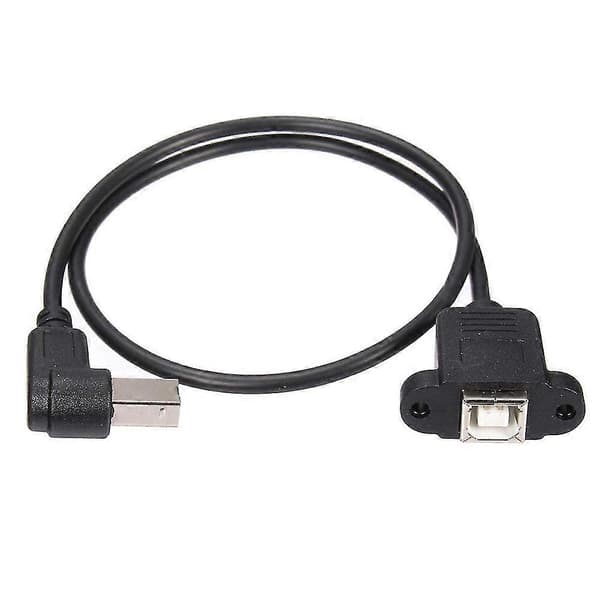 USB 2.0 B han til USB B hun stik printer panelmonteret Kompatibel med forlængerkabel 50 cm musta