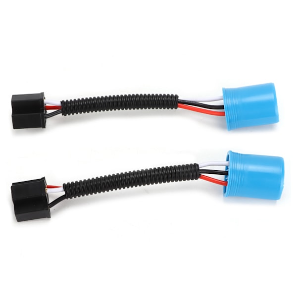 2 stk 9007 Hann til H4 9003 Hunn Ledningsnett Adapter Tilkobling Erstatning for Hummer H2 Frontlys 12V‑24V