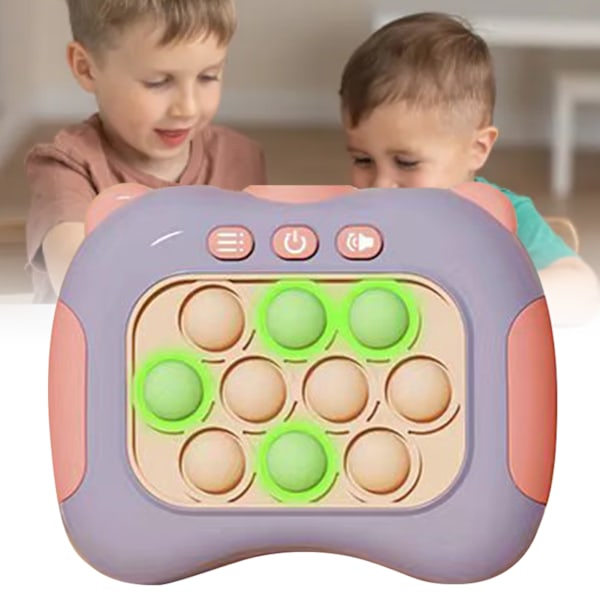 Quick Push Bubbles Spelleksak Pedagogisk dekompression Light Up Pop Pusselleksak för vuxna Barn Äldre Taro Lila