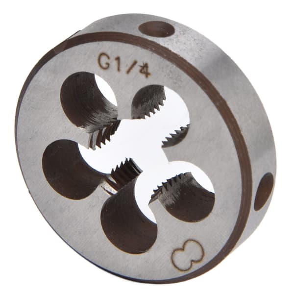 G1/4 Alloy Steel Thread Die 5 Chip Holes Precise Accessory Tool for Pipe Threading