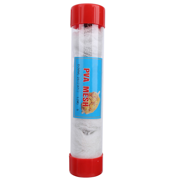 PVA-nett med smal maske, 5mx25mm, i rør, oppløselig for agnposer, fiskeutstyr