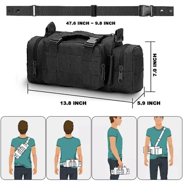 Taktisk taljetaske Molle-pose Deployment Bag (sort)[LD]