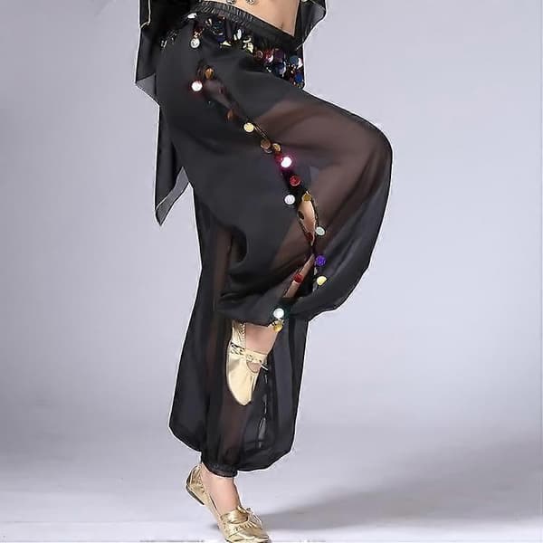 Kvinders Dansekostumer Charmerende Indiske Bollywood Mavedansbukser[LD] black One Size
