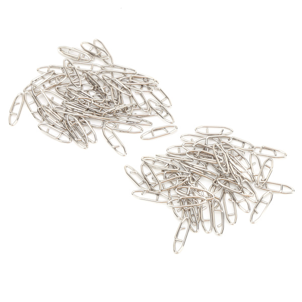 100 st Fiskeredskap Power Clips Rostfritt stål Snabbväxlingshastighet Clips Connector S