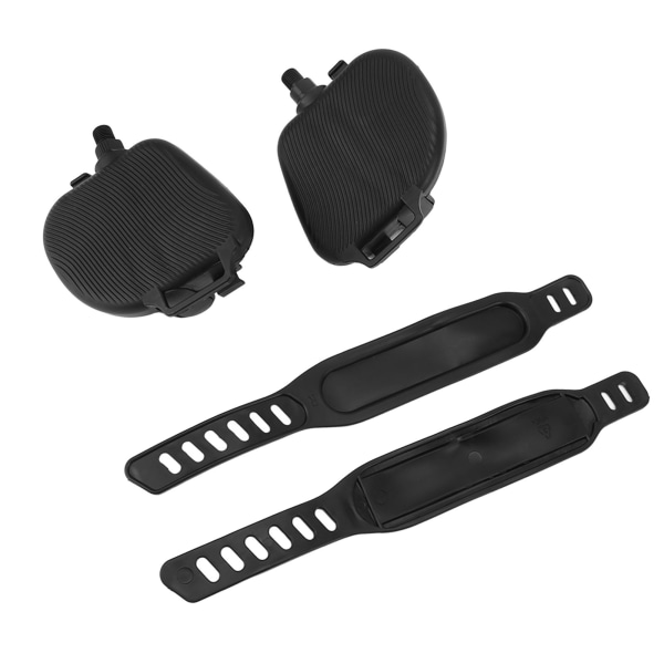 1 par motionscykelpedaler Anti-slip-remsmönster Bärbara motionscykeldelar med justerbar rem för stationär cykel 1/2-tums tråd