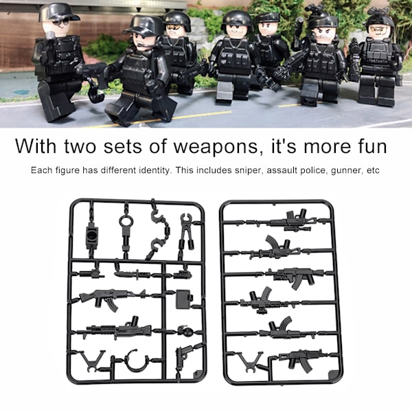 12 kpl/setti Sotilaallinen erikoisjoukkojen sotilaat Lego-hahmoja Armeijan rakennuspalikat malli