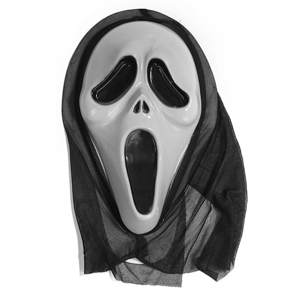 Halloween Gysmaske Skræmmende Spøgelsesansigt Spøgelsesmaske Scream Ghost Halloweenmaske Voksne Børn Maskeradetilbehør