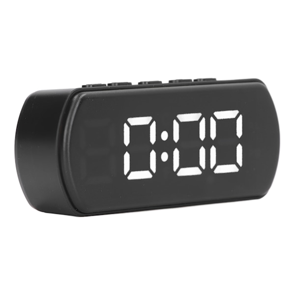 Digital Vækkeure Snooze Temperatur 12 24 Timer Lille Elektronisk Bordur med LED Display til Køkken Kontor Soveværelse Hvid
