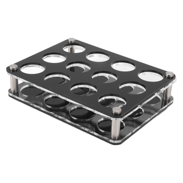 Vinflaskeholder Akryl Slitesterk Dekorativ vinflaskehylle for hjemmet 3X4 12-flasker Kombinert koppholder