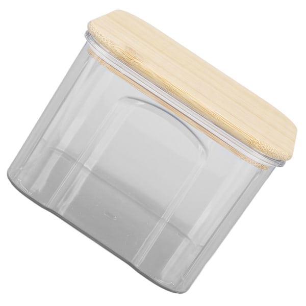 Lufttät matförvaringsbehållare Klar matförvaringsburk med bambulock för nudlar Mjöl spannmål Ris Te Kaffebönor 650 ml 10,7x8,2cm / 4,2x3,2in