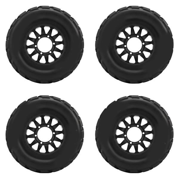 4 kpl 1/10 RC lumirenkaat sarja vanteilla Vahva pito Liukueste epätasaisilla teillä vaativissa ympäristöissä Renkaanvaihto Traxxas B:lle