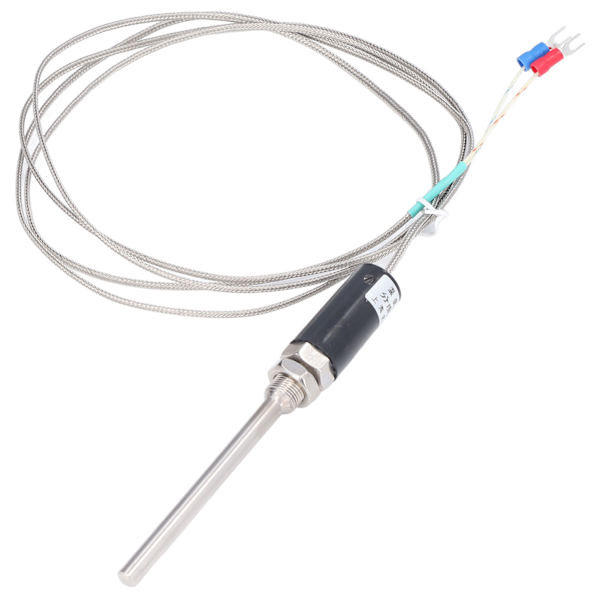 K Typ Termoelementsensor Nichrome Skärmad Trådsensor med Rakt Skaft 100mm