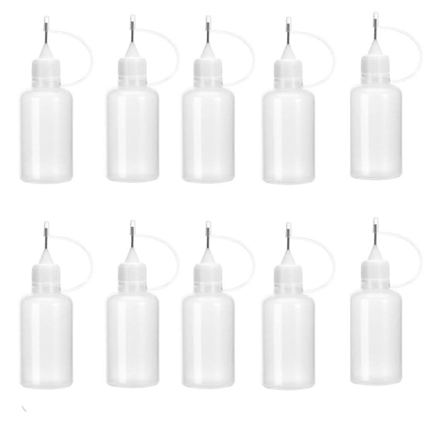 6 stk 30 ml nålspiss limflaske DIY Paper Art Quilling Tool flaske nål flaske applikator