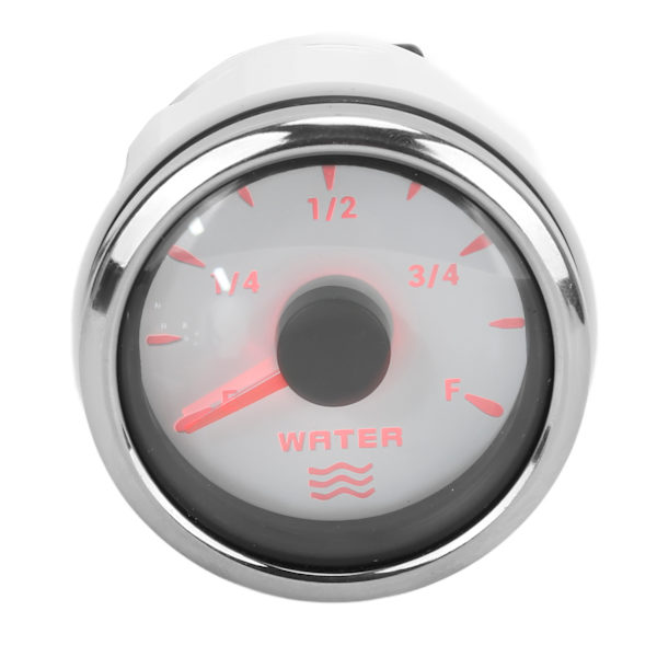 52 mm vattennivåmätare 0‑190Ω 7 färger Bakljuspekare IP67 Vattentät vätsketankmätare för bilbåtar 9‑32VWhite