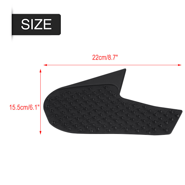 1 par anti-slip bensintank dragdyna knägreppsdekal för Yamaha MT-09 FZ-09 2014-2016