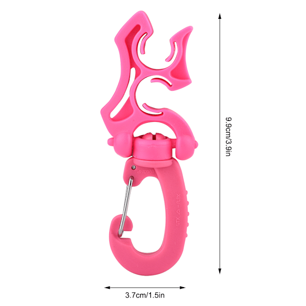 Dykkingsdobbel BCD-slangeholderklipp Regulatorholder Spennekrok for snorkling (rosa)