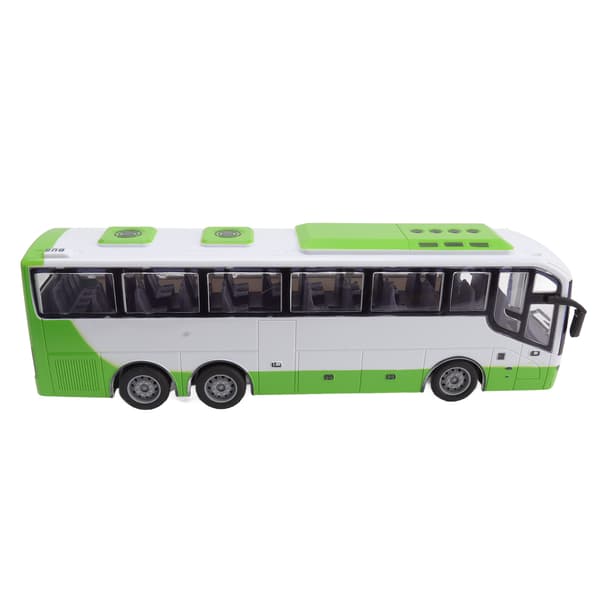 1/30 Remote Control Bus Model Electric Wireless Simulation Large RC Bus Toy with Remote Control White Green