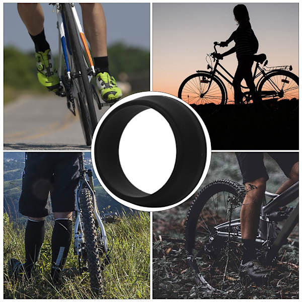 10ST RISK Mjuk silikon 25-30mm Mountain Road Bike Sadelstolpe Vattentät O Ring Cykel Sadelstolpe Cover Svart