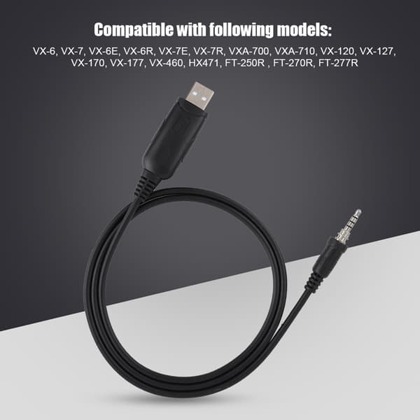 YAESU VERTEX VX-6 VX-6E VX-6R VX-7E VX-7R Walkie Talkie USB-programmeringskabel