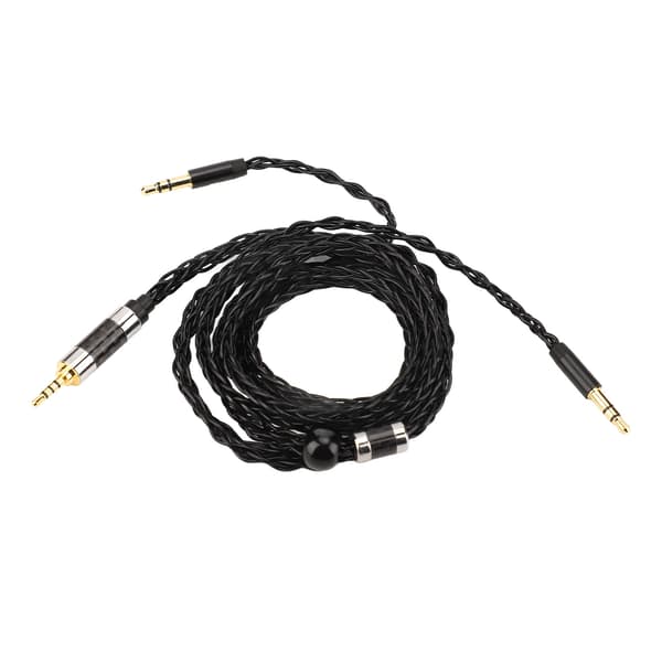 Headphone Cable 8-Core 2.5mm Balanced Plug to Dual 3.5mm Plug Silver-Plated Headphone Cable Replacement